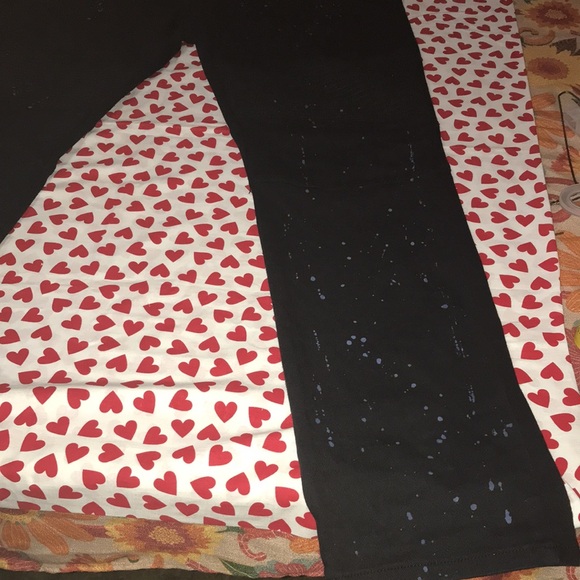 Black with blue paint spatter print evolves premium denim jeans (40) - Picture 8 of 10